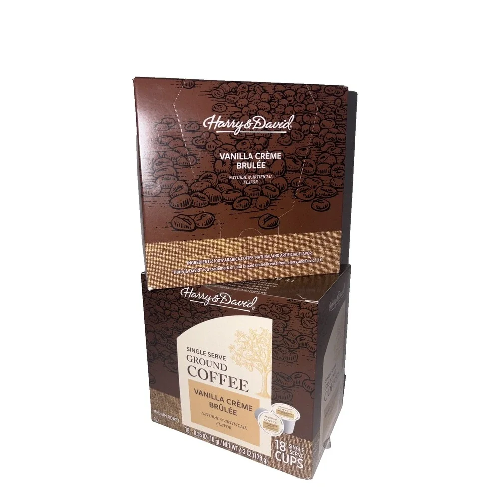 2-Pack Harry & David VANILLA CREME BRULEE 100% ARABICA SINGLE SERVE 18 ct K-cups